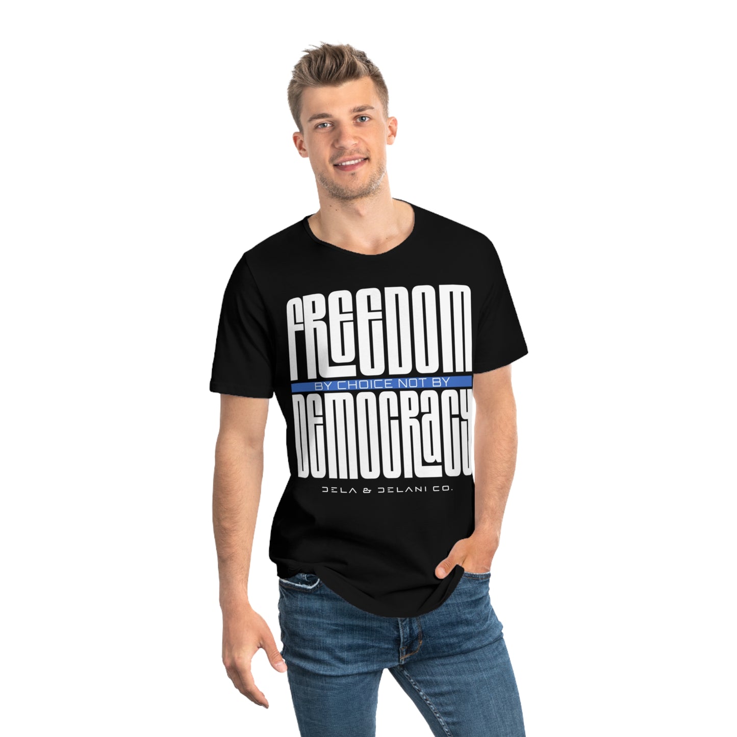 DELA & DELANI CO. Men's Jersey Curved Hem Tee