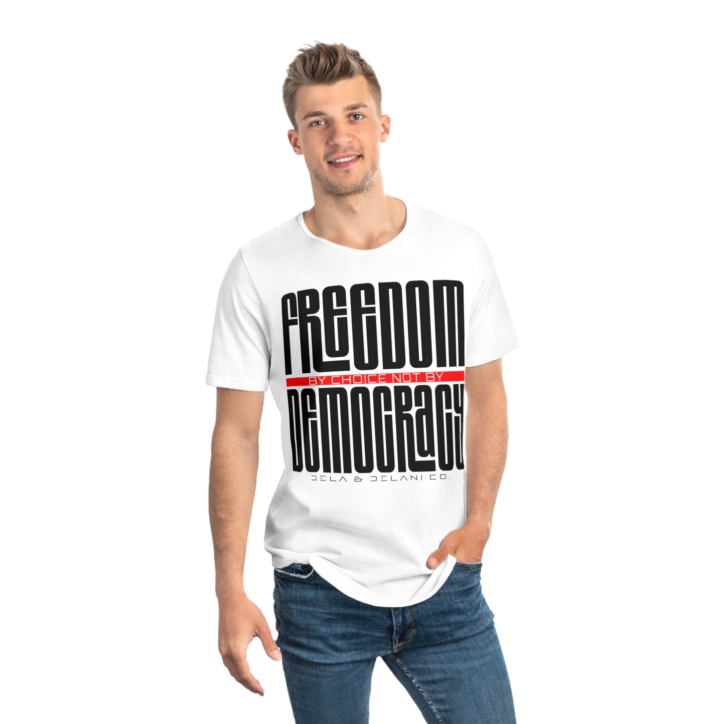 DELA & DELANI CO. Men's Jersey Curved Hem Tee